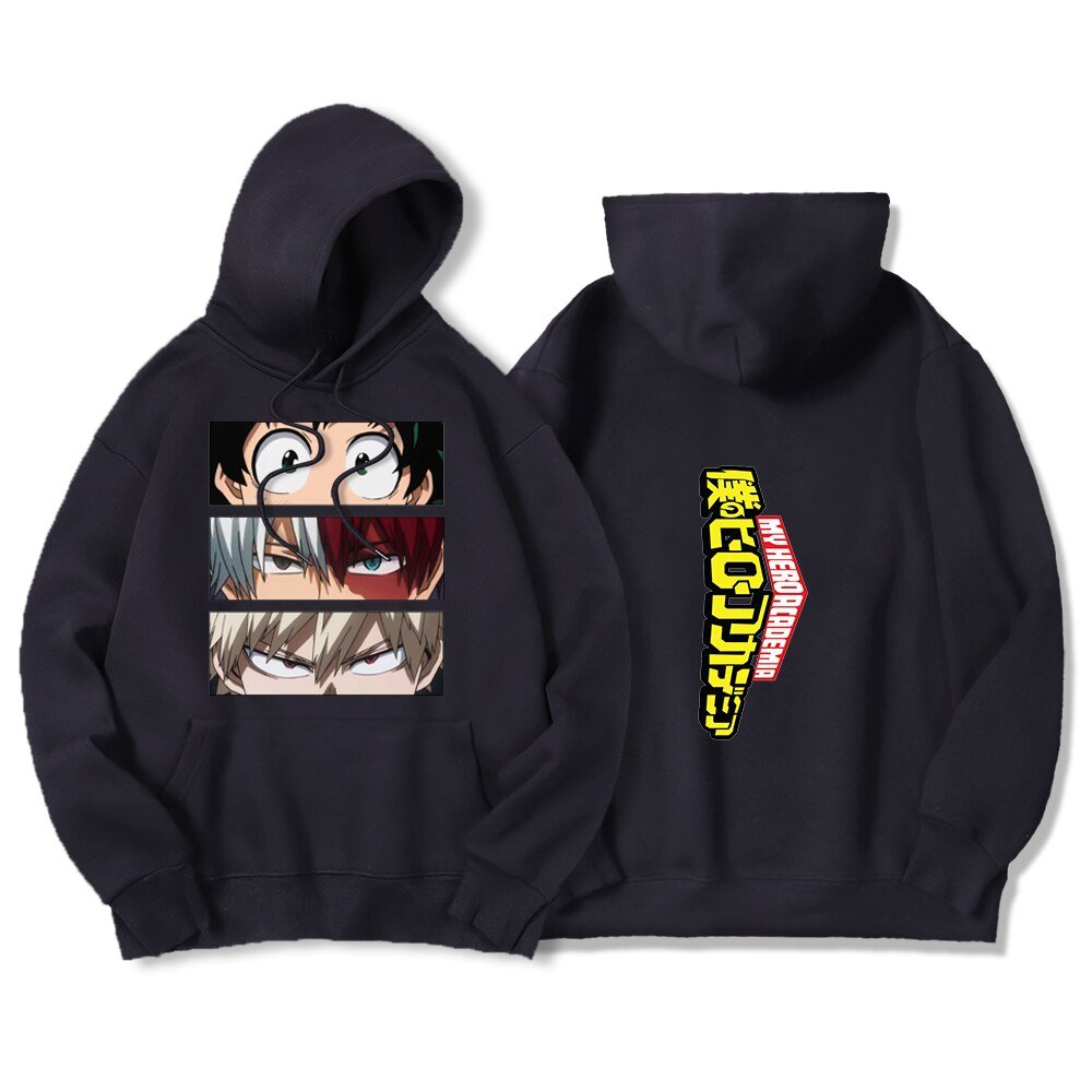 My Hero Academia Characters Hoodies Men Autumn Winter Hooded Sweatshirts Loose Sportswear New Fleece Pullovers Clothing Man - Yallafit