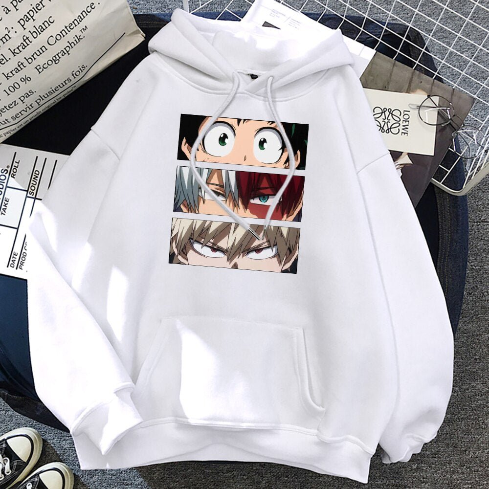 My Hero Academia Characters Hoodies Men Autumn Winter Hooded Sweatshirts Loose Sportswear New Fleece Pullovers Clothing Man - Yallafit