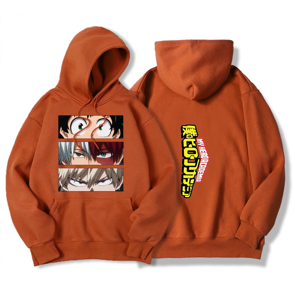 My Hero Academia Characters Hoodies Men Autumn Winter Hooded Sweatshirts Loose Sportswear New Fleece Pullovers Clothing Man - Yallafit