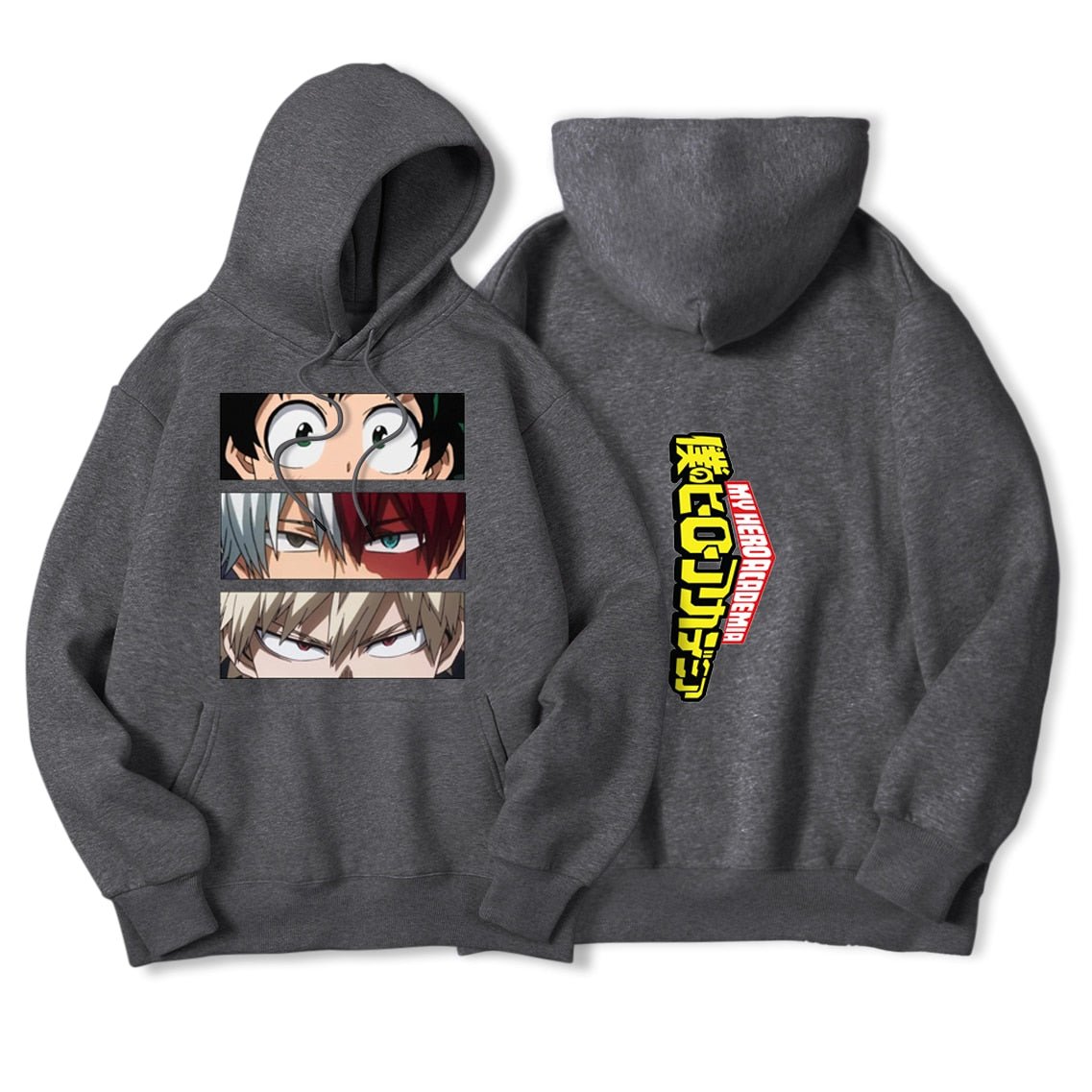 My Hero Academia Characters Hoodies Men Autumn Winter Hooded Sweatshirts Loose Sportswear New Fleece Pullovers Clothing Man - Yallafit