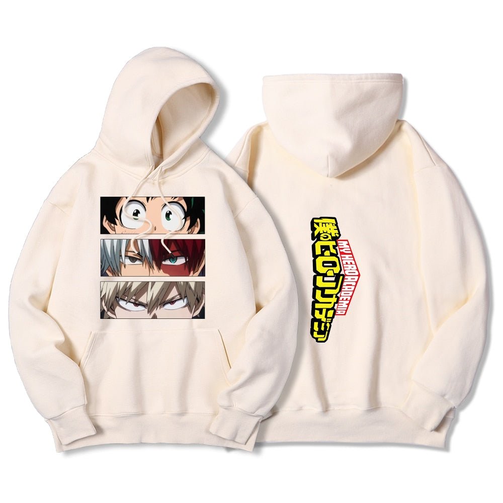 My Hero Academia Characters Hoodies Men Autumn Winter Hooded Sweatshirts Loose Sportswear New Fleece Pullovers Clothing Man - Yallafit