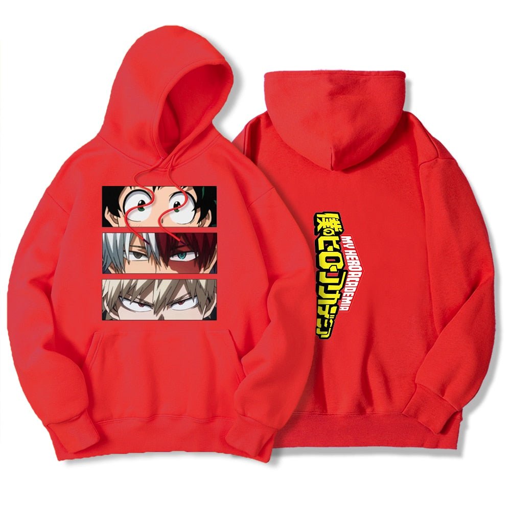 My Hero Academia Characters Hoodies Men Autumn Winter Hooded Sweatshirts Loose Sportswear New Fleece Pullovers Clothing Man - Yallafit