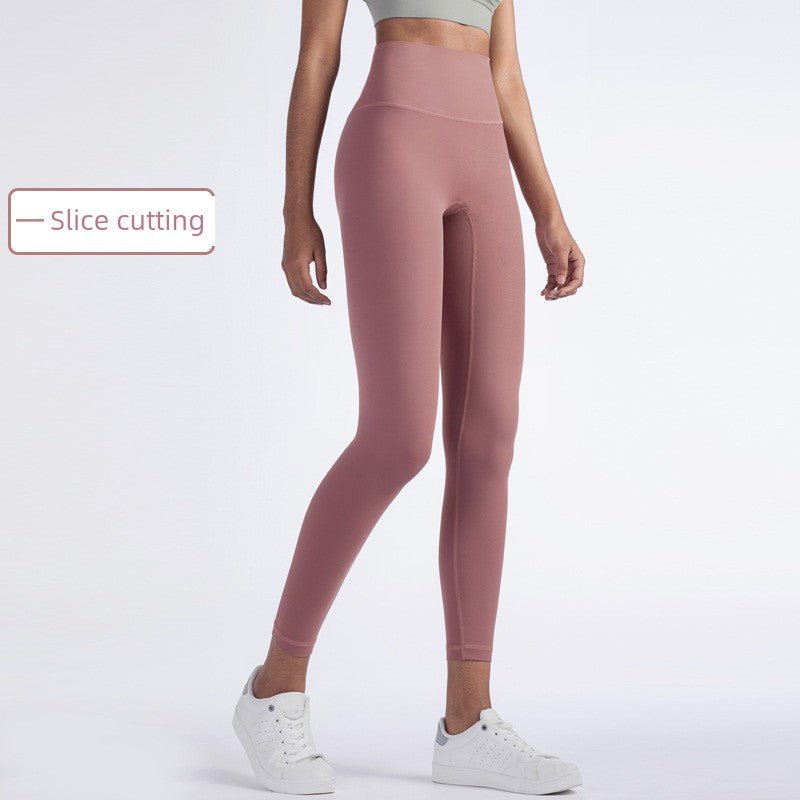 Naked Women Sense Seamless Hip Lifting Abdomen-Control Running Fitness Pants - Yallafit