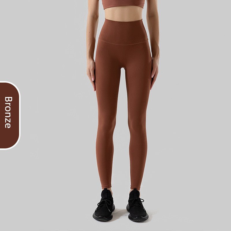 Naked Women Sense Seamless Hip Lifting Abdomen-Control Running Fitness Pants - Yallafit