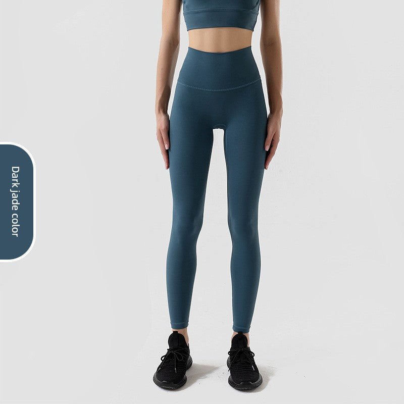 Naked Women Sense Seamless Hip Lifting Abdomen-Control Running Fitness Pants - Yallafit