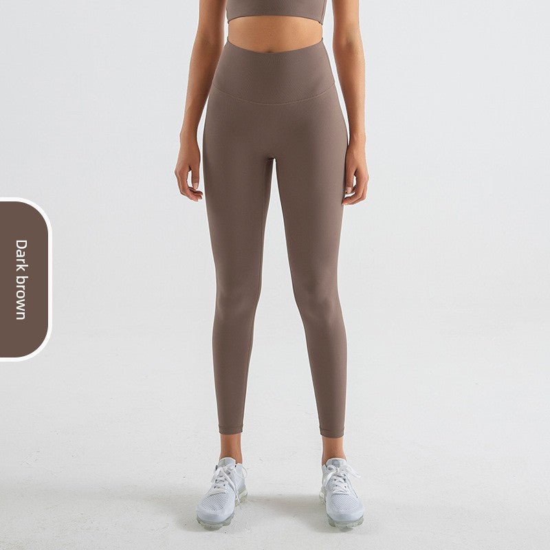 Naked Women Sense Seamless Hip Lifting Abdomen-Control Running Fitness Pants - Yallafit