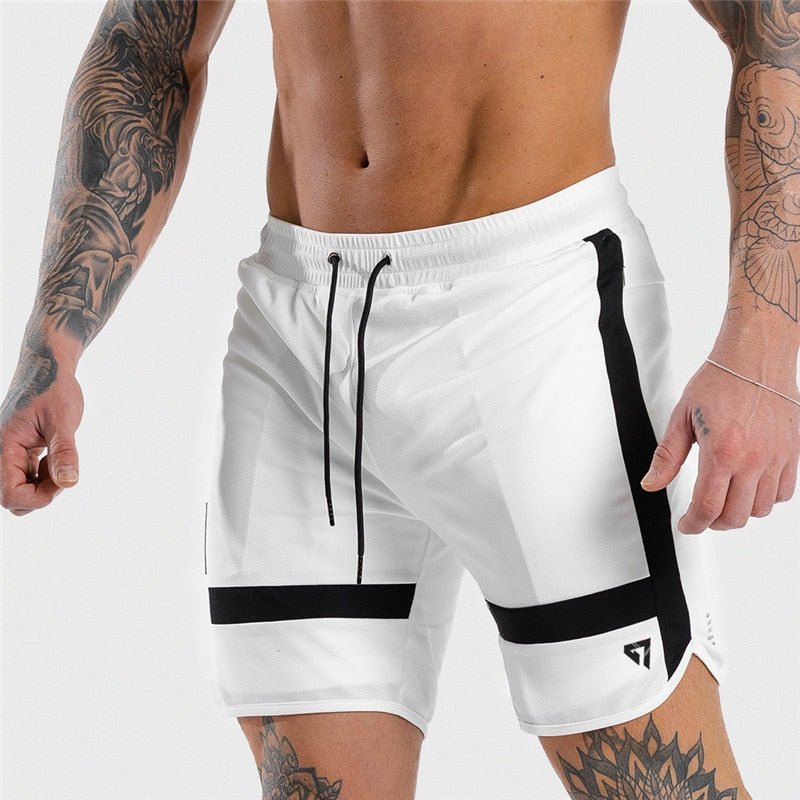 NEW Fitness Sweatpants Shorts Man Summer Gyms Workout Male Breathable Mesh Quick dry Sportswear Jogger Beach Brand Short Pants - Yallafit 0