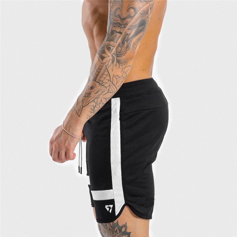 NEW Fitness Sweatpants Shorts Man Summer Gyms Workout Male Breathable Mesh Quick dry Sportswear Jogger Beach Brand Short Pants - Yallafit 0