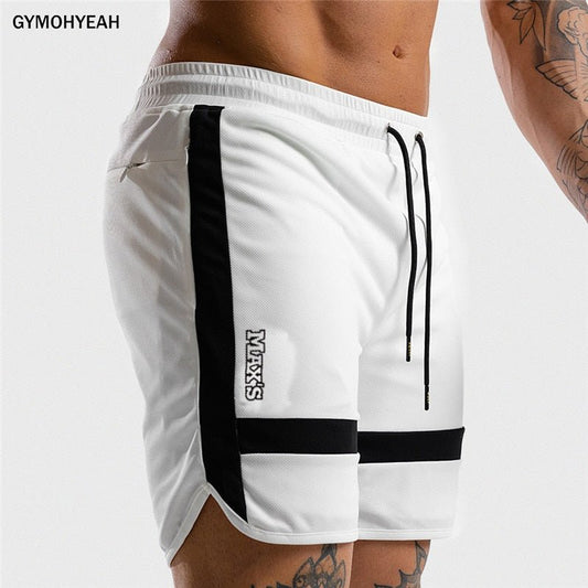 NEW Fitness Sweatpants Shorts Man Summer Gyms Workout Male Breathable Mesh Quick dry Sportswear Jogger Beach Brand Short Pants - Yallafit 0