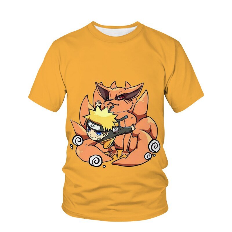 New Japanese Manga Narutoes T-shirt 3D Printing children Boys T-shirts Novelty Casual Boy Tshirt Summer T Shirt for Kid Tops - Yallafit 0