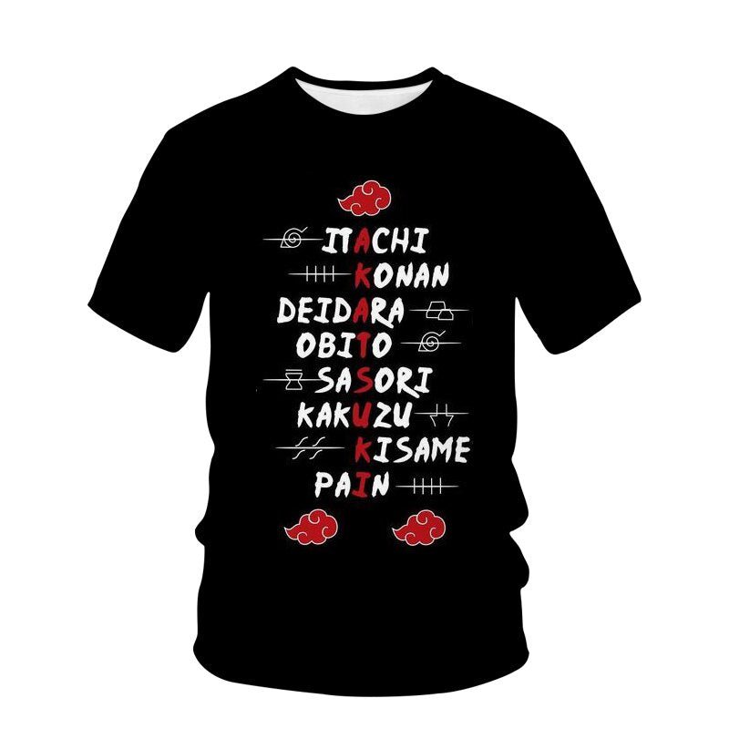 New Japanese Manga Narutoes T-shirt 3D Printing children Boys T-shirts Novelty Casual Boy Tshirt Summer T Shirt for Kid Tops - Yallafit 0