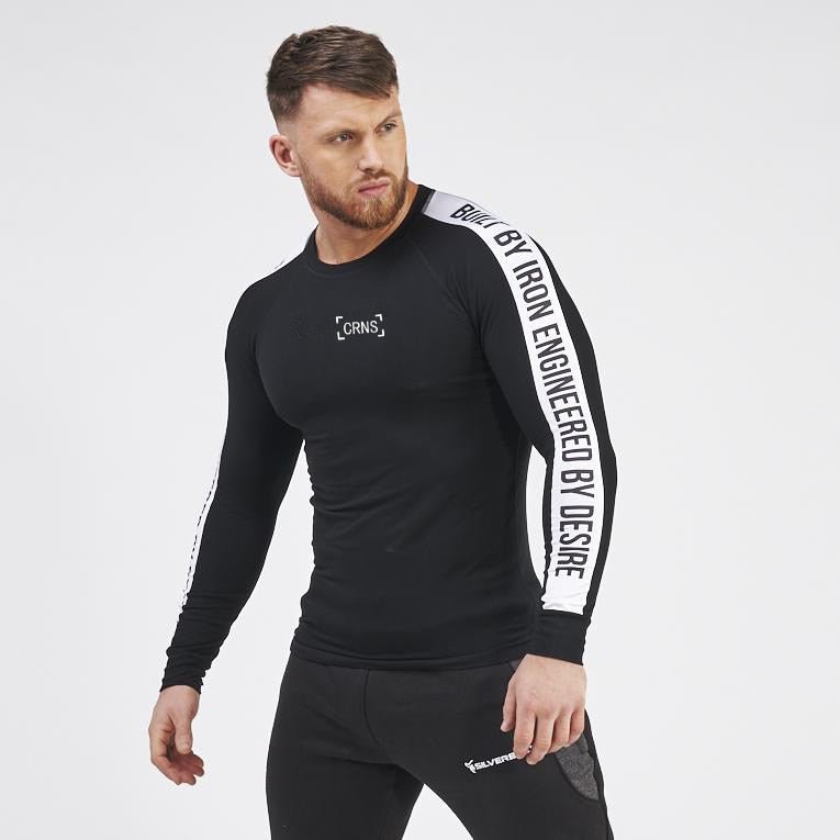 New T-shirt Long Sleeve Autumn Gyms Brand Clothing Cotton Joggres Bodybuilding Exercise Shirt 2XL - Yallafit