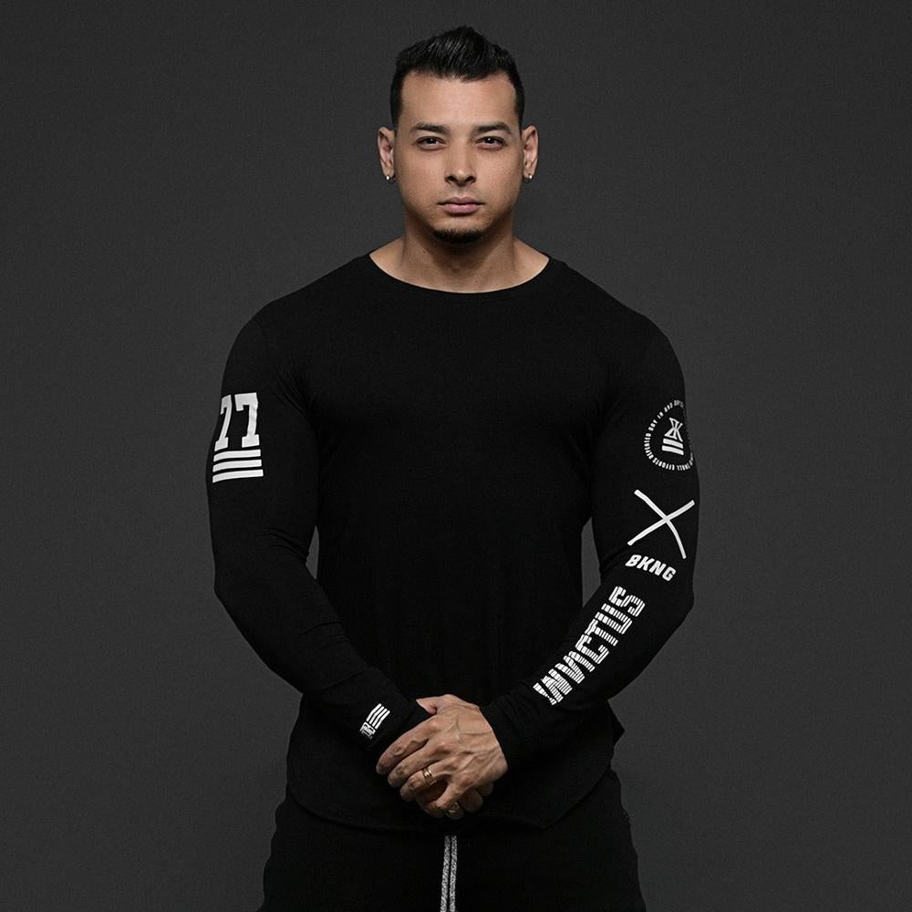 New T-shirt Long Sleeve Autumn Gyms Brand Clothing Cotton Joggres Bodybuilding Exercise Shirt 2XL - Yallafit