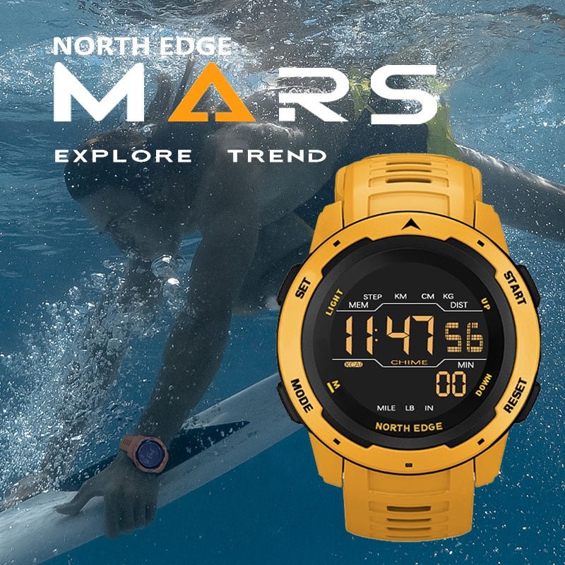 NORTH EDGE Digital Watch Men Military watch Sports Watches Fashion Running Sports Swimming Waterproof 50M Men's Electronic clock - Yallafit 0