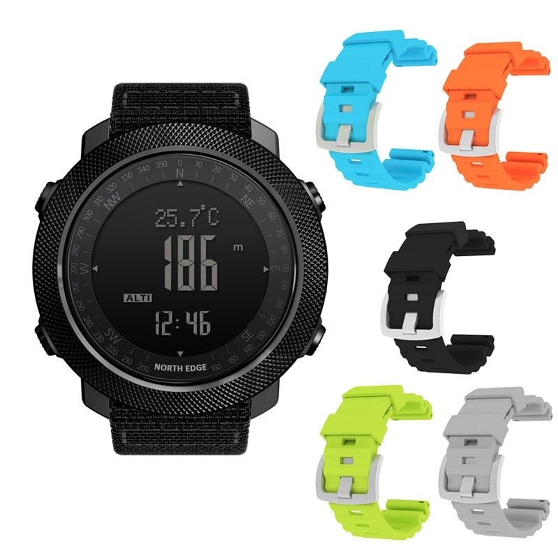 NORTH EDGE Men's sport Digital watch Hours Running Swimming Military Army watches Altimeter Barometer Compass waterproof 50m - Yallafit 0