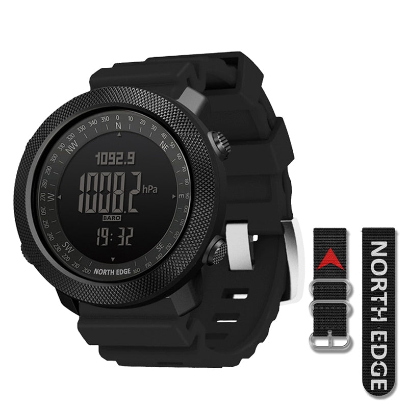 NORTH EDGE Men's sport Digital watch Hours Running Swimming Military Army watches Altimeter Barometer Compass waterproof 50m - Yallafit 0