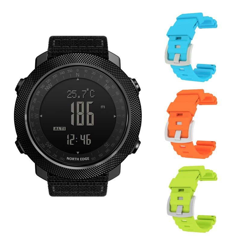 NORTH EDGE Men's sport Digital watch Hours Running Swimming Military Army watches Altimeter Barometer Compass waterproof 50m - Yallafit 0