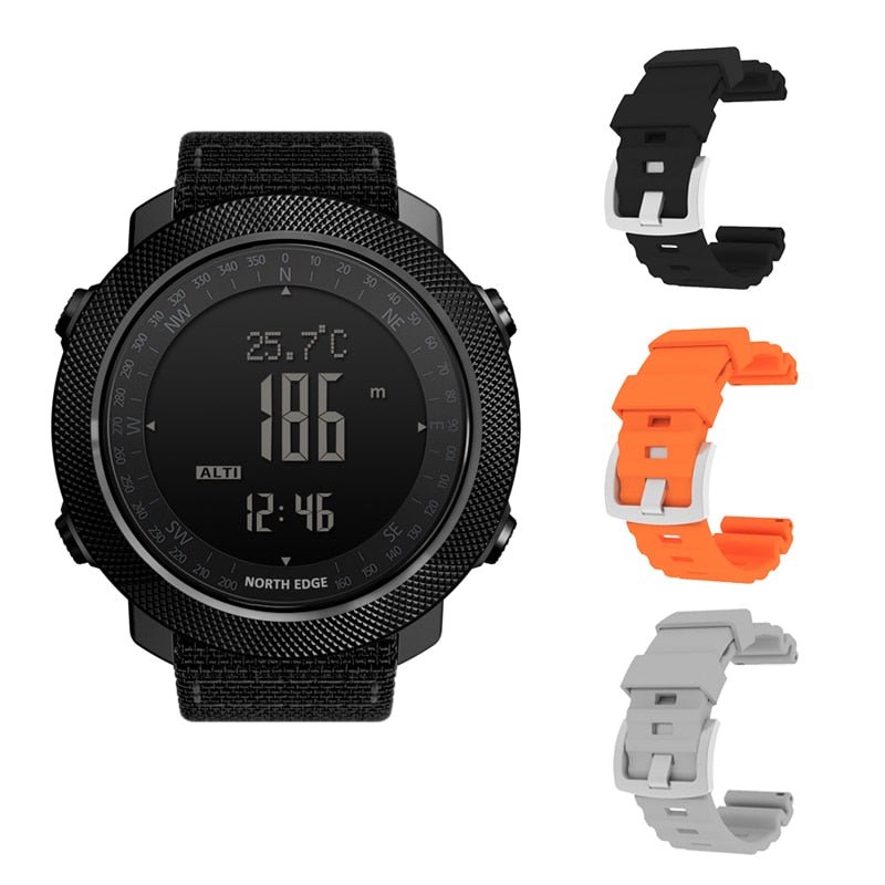 NORTH EDGE Men's sport Digital watch Hours Running Swimming Military Army watches Altimeter Barometer Compass waterproof 50m - Yallafit 0