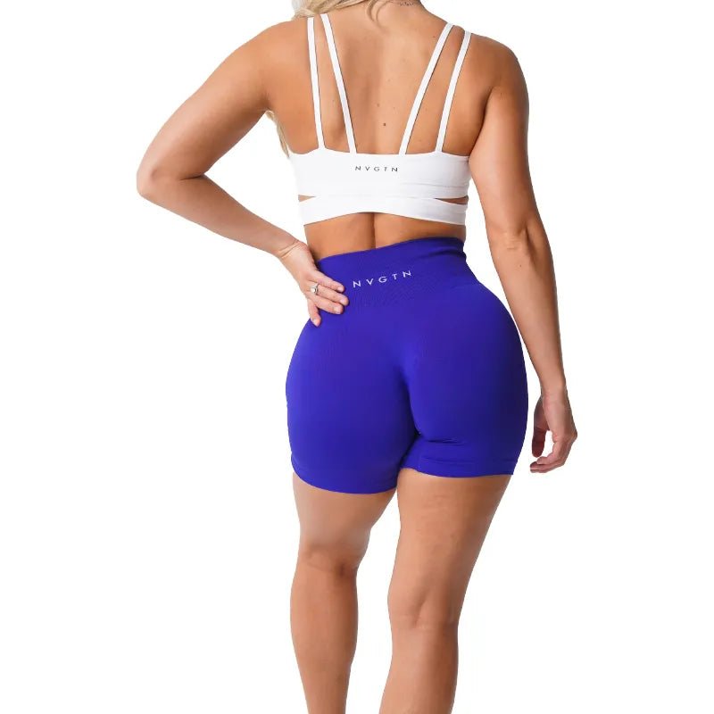 NVGTN Spandex Solid Seamless Shorts Women Soft Workout Tights Fitness Outfits Yoga Pants Gym Wear - Yallafit