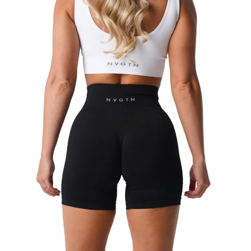 NVGTN Spandex Solid Seamless Shorts Women Soft Workout Tights Fitness Outfits Yoga Pants Gym Wear - Yallafit