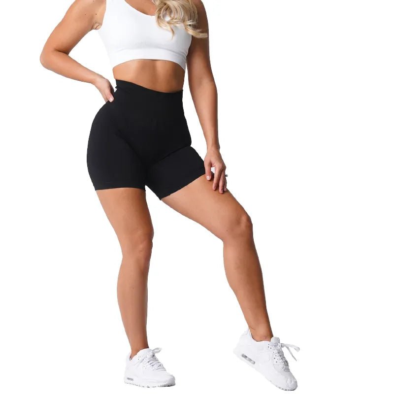 NVGTN Spandex Solid Seamless Shorts Women Soft Workout Tights Fitness Outfits Yoga Pants Gym Wear - Yallafit