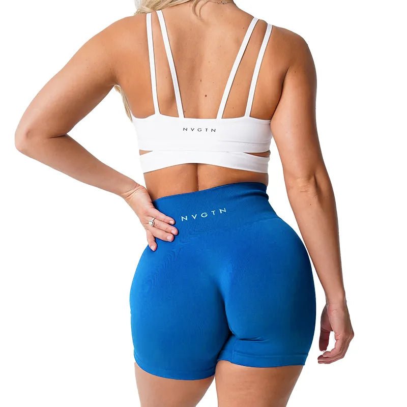 NVGTN Spandex Solid Seamless Shorts Women Soft Workout Tights Fitness Outfits Yoga Pants Gym Wear - Yallafit