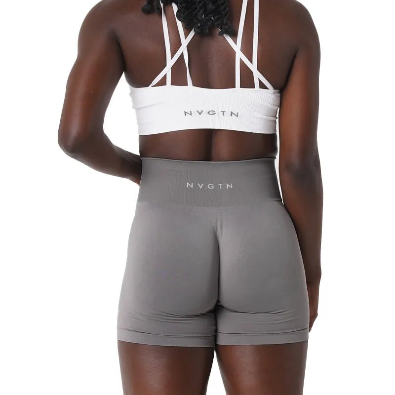 NVGTN Spandex Solid Seamless Shorts Women Soft Workout Tights Fitness Outfits Yoga Pants Gym Wear - Yallafit