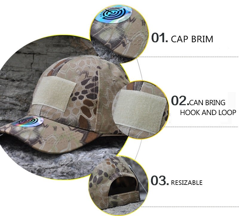 Outdoor Sport Caps Camouflage Hat Baseball Caps Simplicity Tactical Military Army Camo Hunting Cap Hats Adult Cap - Yallafit 0