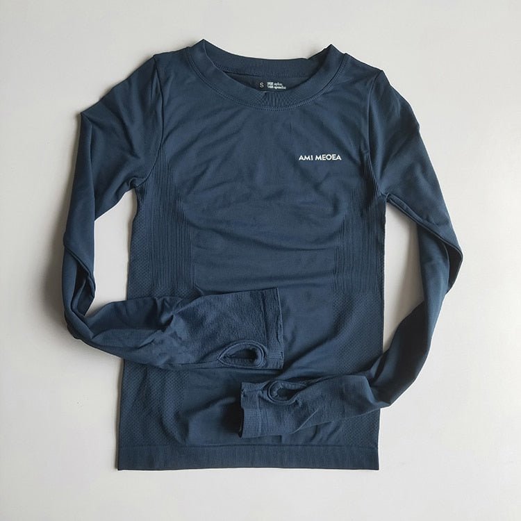 Peeli Long Sleeve Yoga Shirts Sport Top Fitness Yoga Top Gym Top Sports Wear for Women Gym Femme Jersey Mujer Running T Shirt - Yallafit 0