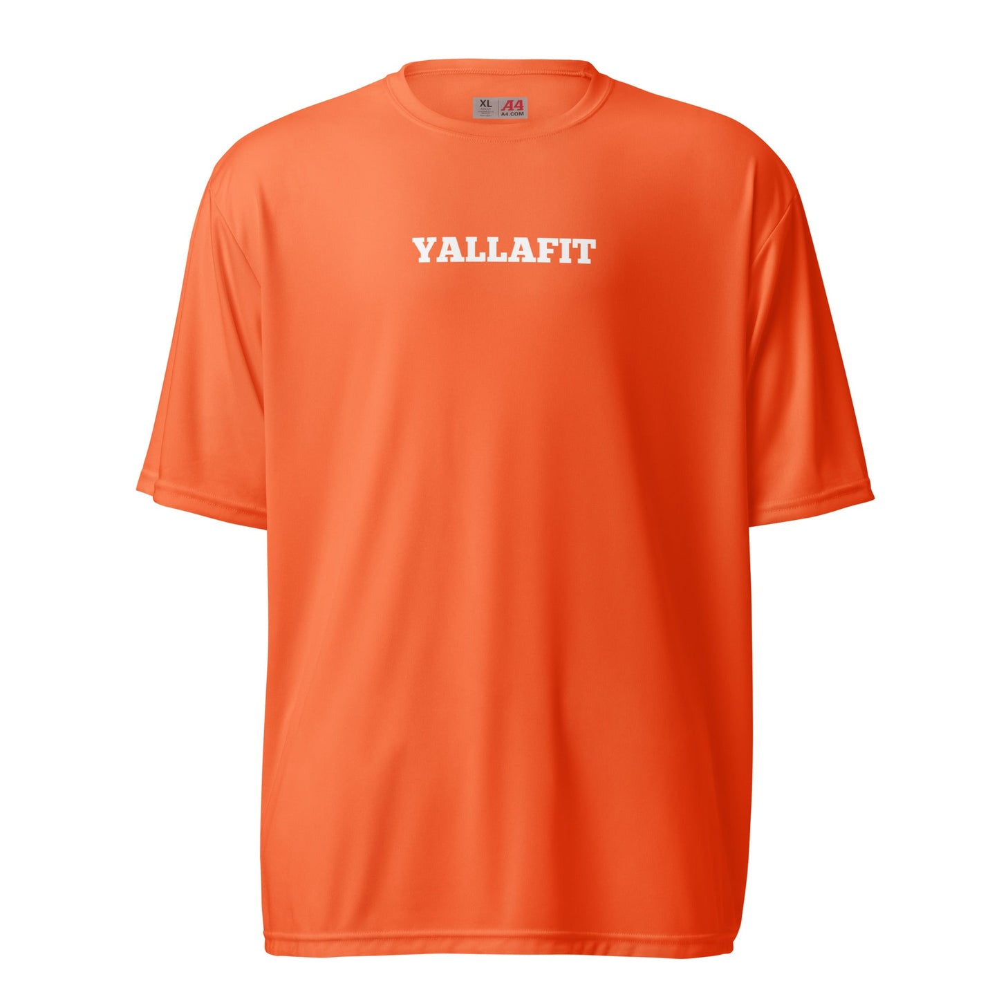performance crew neck t-shirt with back quote - Yallafit