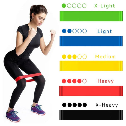 Portable Fitness Workout Equipment Rubber Resistance Bands Yoga Gym Elastic Gum Strength Pilates Crossfit Women Weight Sports - Yallafit