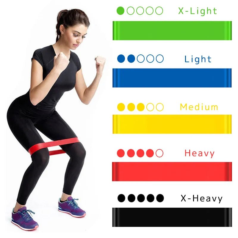 Portable Fitness Workout Equipment Rubber Resistance Bands Yoga Gym Elastic Gum Strength Pilates Crossfit Women Weight Sports - Yallafit