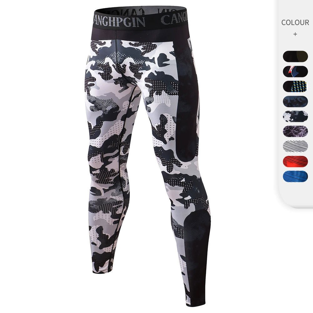 Printed Basketball Training Stretch Quick-Drying Sports Trousers - Yallafit
