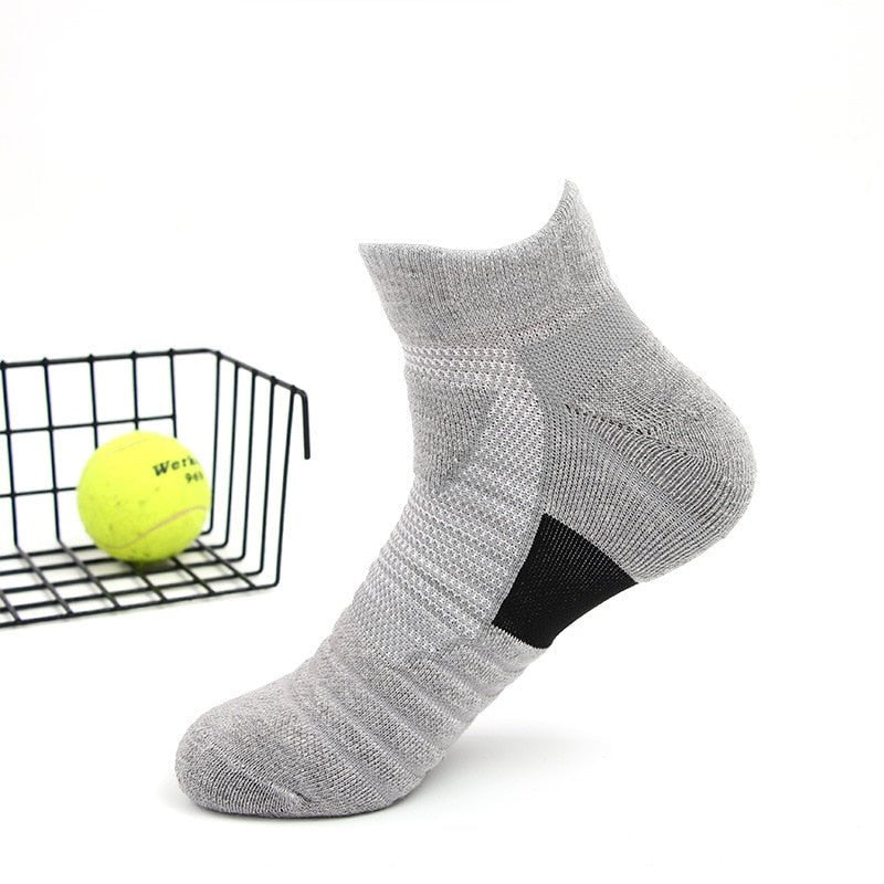 Professional Running Socks Cotton Thick Terry Socks Summer Basketball Tennis Men Sports Socks Shock Absorption Moisture Wicking - Yallafit 0