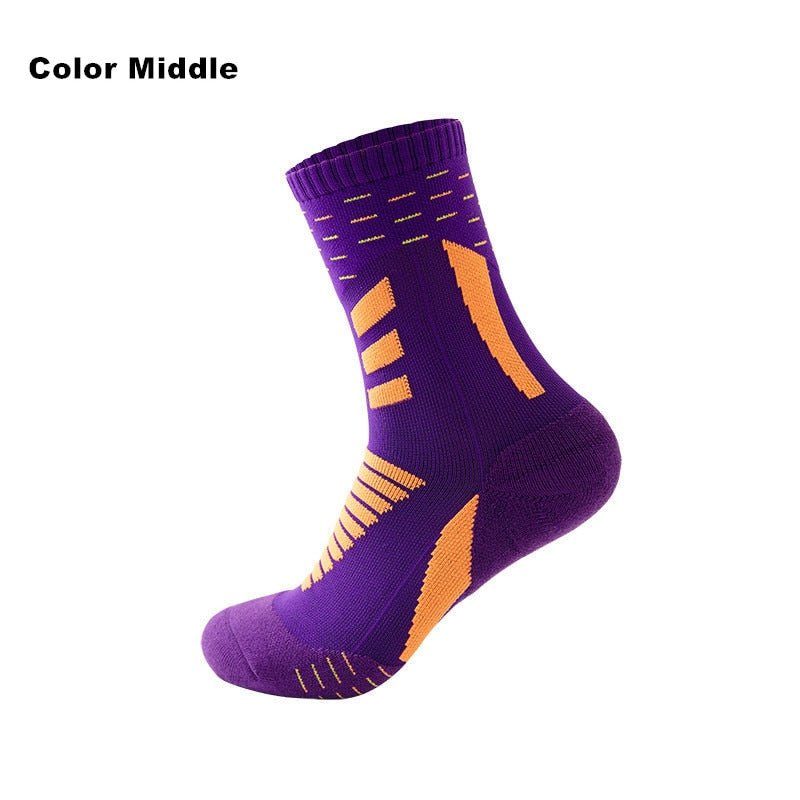 Professional Running Socks Cotton Thick Terry Socks Summer Basketball Tennis Men Sports Socks Shock Absorption Moisture Wicking - Yallafit 0
