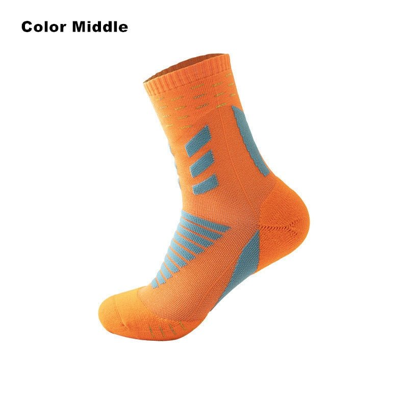 Professional Running Socks Cotton Thick Terry Socks Summer Basketball Tennis Men Sports Socks Shock Absorption Moisture Wicking - Yallafit 0