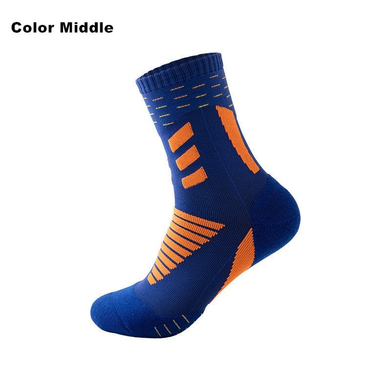 Professional Running Socks Cotton Thick Terry Socks Summer Basketball Tennis Men Sports Socks Shock Absorption Moisture Wicking - Yallafit 0