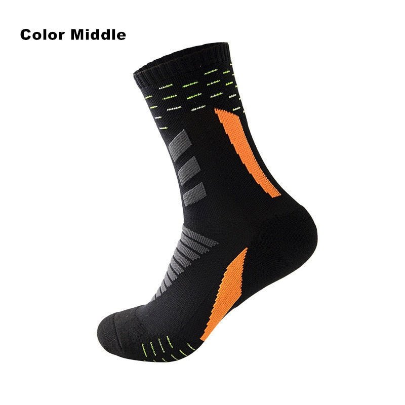 Professional Running Socks Cotton Thick Terry Socks Summer Basketball Tennis Men Sports Socks Shock Absorption Moisture Wicking - Yallafit 0