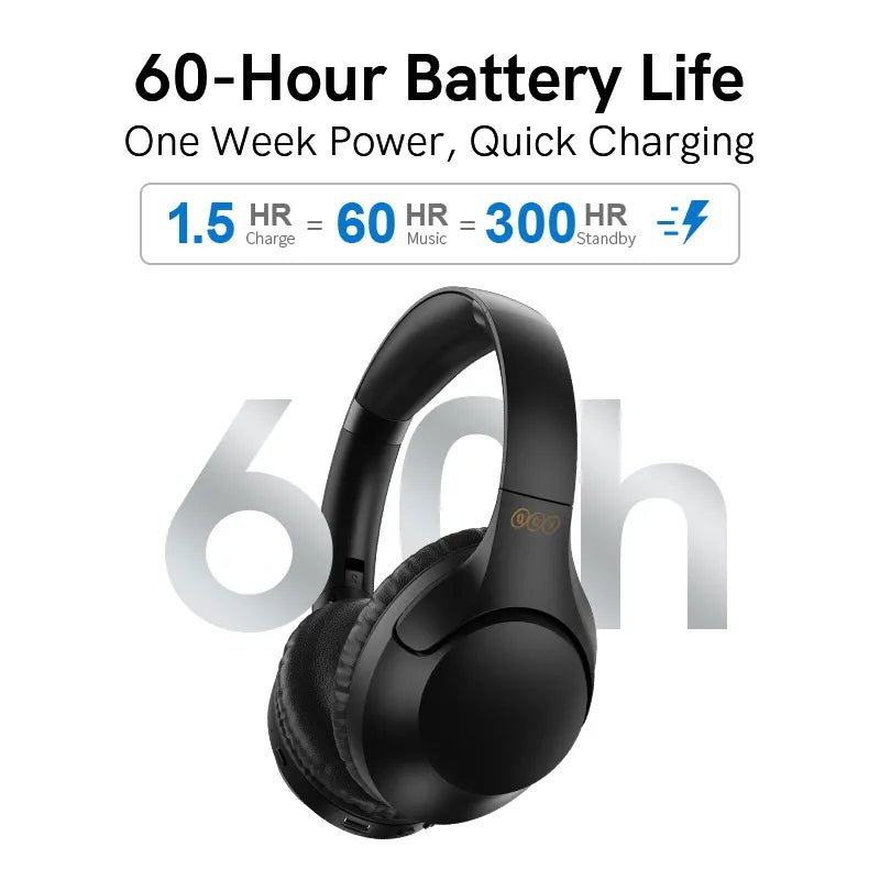 QCY H2 H2pro Wireless Headphones Bluetooth 5.3 Earphones BASS HIFI Stereo Headset 78ms Low Latency for Music Gaming 60H Playtime - Yallafit