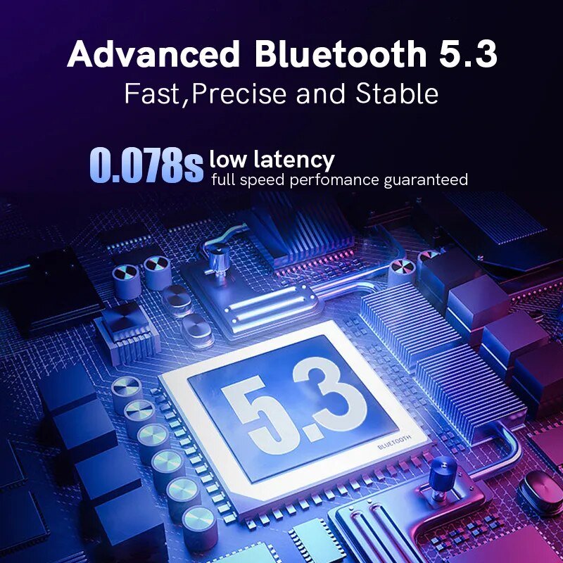 QCY H2 H2pro Wireless Headphones Bluetooth 5.3 Earphones BASS HIFI Stereo Headset 78ms Low Latency for Music Gaming 60H Playtime - Yallafit