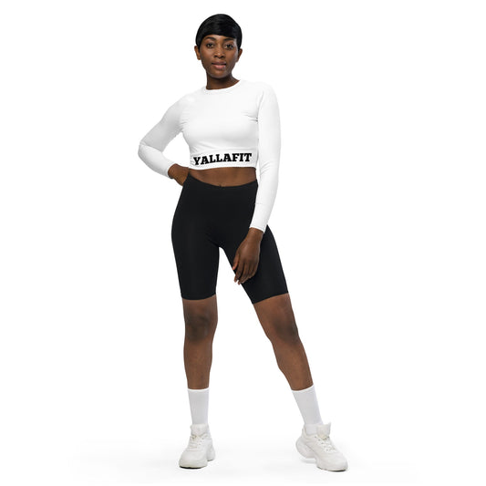 Recycled long-sleeve crop top - Yallafit