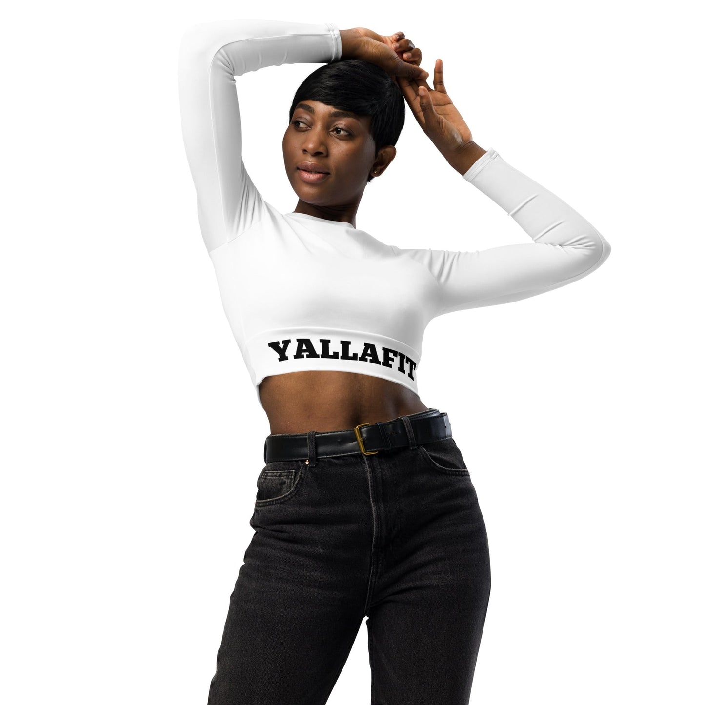 Recycled long-sleeve crop top - Yallafit