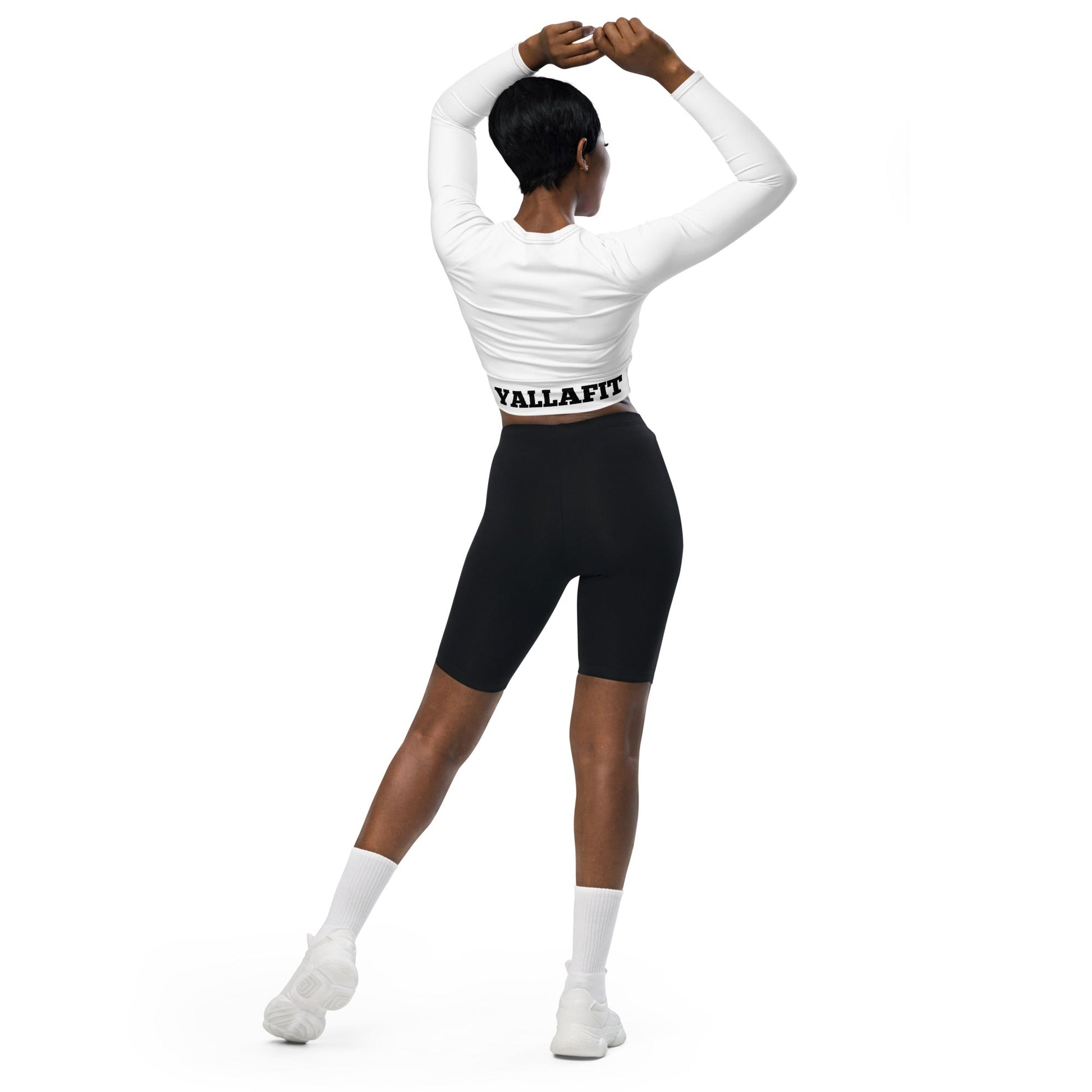 Recycled long-sleeve crop top - Yallafit
