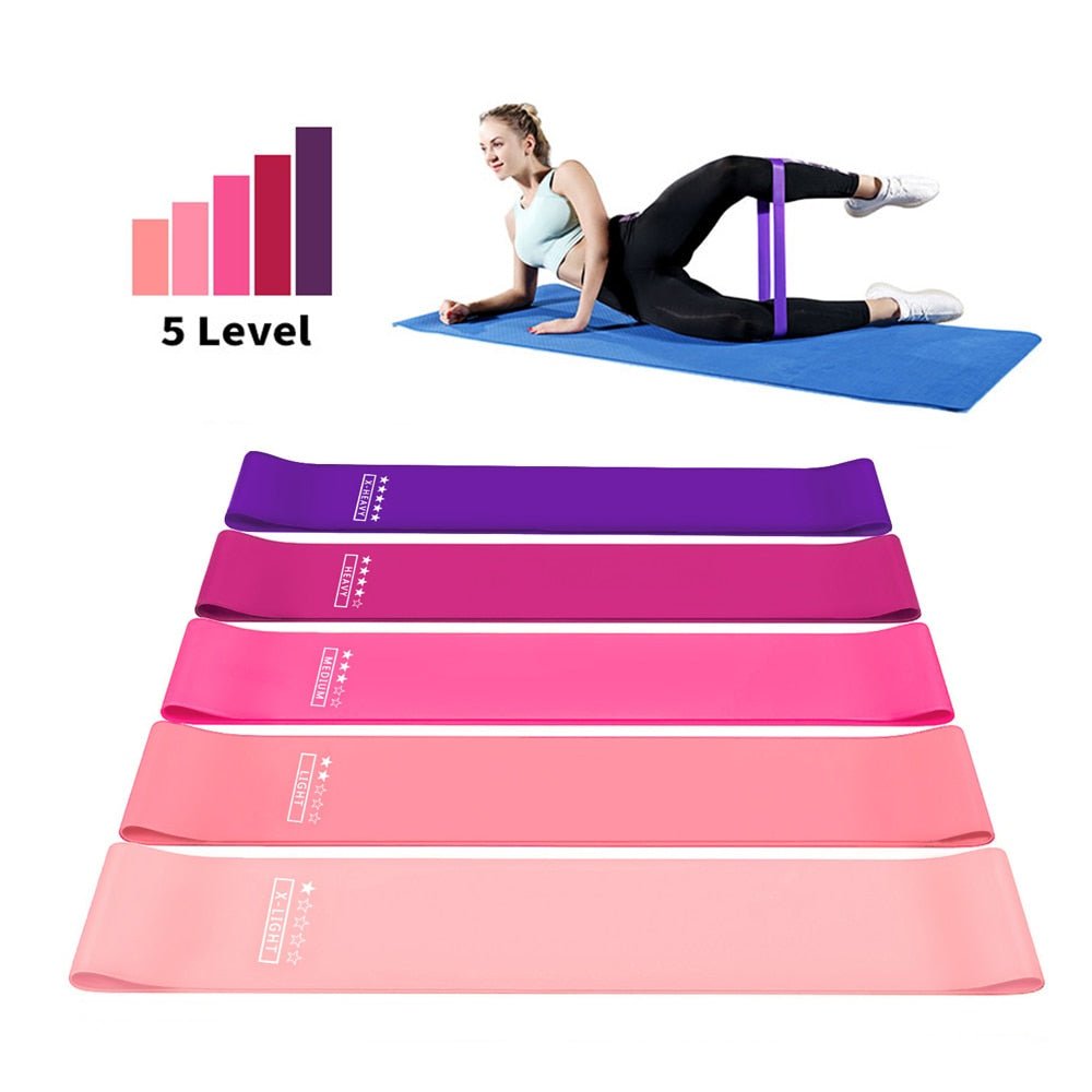 Resistance Bands Gym Equipment Elastic Fitness Bands 5-40lb Rubber Bands For Fitness Yoga Sport Pilates Booty Bands Home Gym - Yallafit 0