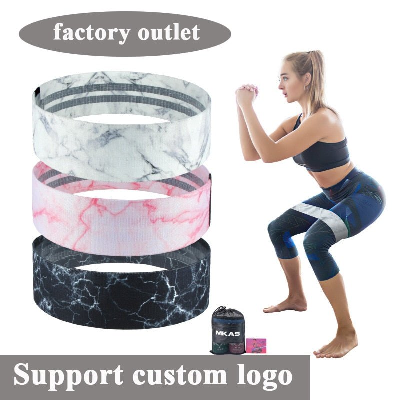 Resistance Bands Set Fitness Exercise Elastic Booty Bands Logo Training Workout Sport Yoga Strength Gym Equipment - Yallafit 0
