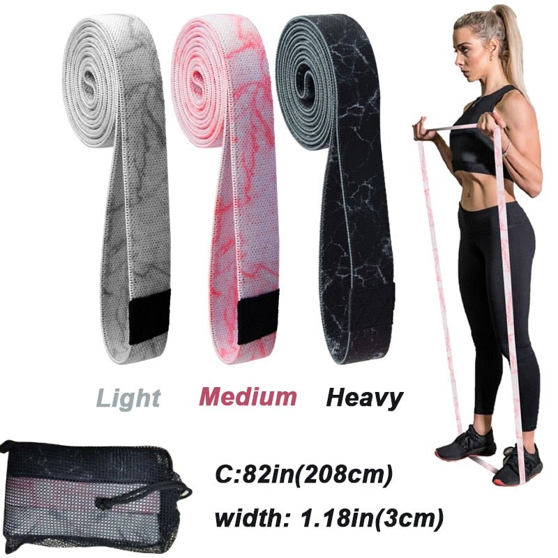 Resistance Bands Set Fitness Exercise Elastic Booty Bands Logo Training Workout Sport Yoga Strength Gym Equipment - Yallafit 0