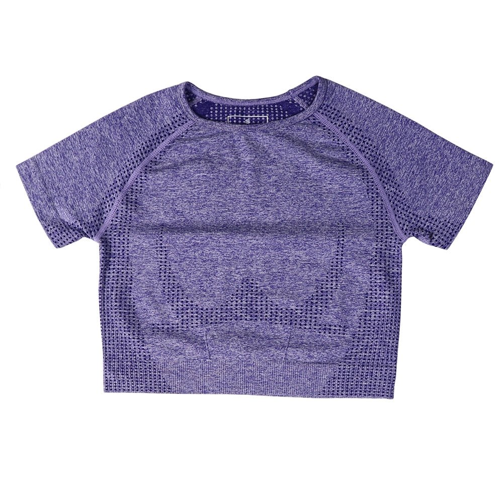 Seamless Yoga Top Long Sleeve Workout Tops for Women Fitness Vital Gym Crop Top Athletic Gym Shirt Women Sportswear Short Active - Yallafit 0