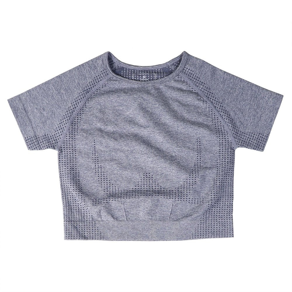 Seamless Yoga Top Long Sleeve Workout Tops for Women Fitness Vital Gym Crop Top Athletic Gym Shirt Women Sportswear Short Active - Yallafit 0