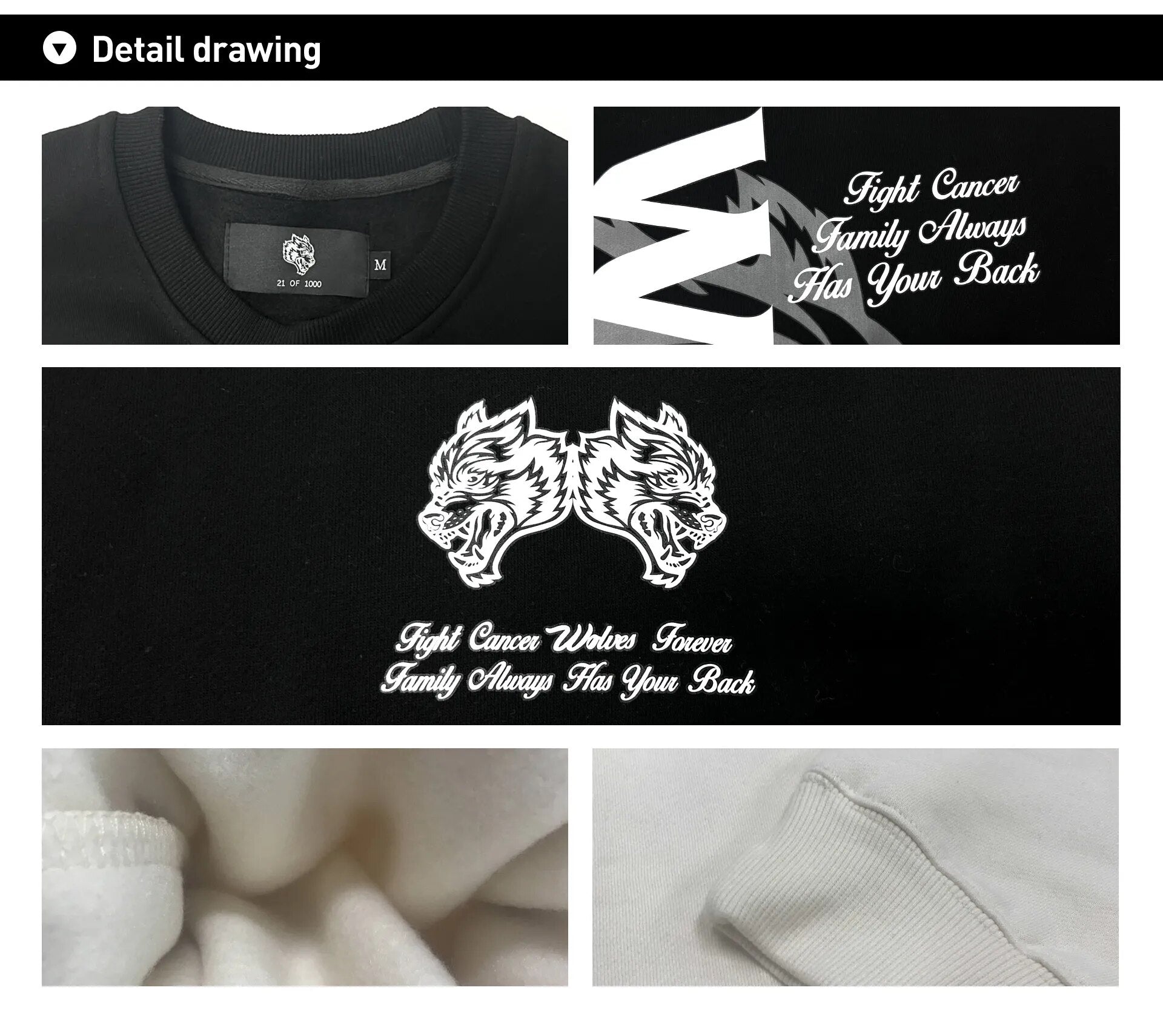 She Darc Wolves Crewneck Crop - Yallafit