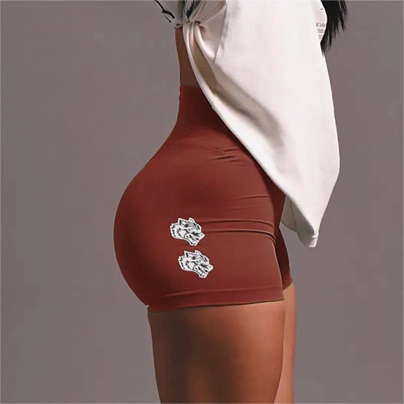 She Darc Wolves Sport Seamless Sporty Shorts Gym Workout Bodybuilding Skinny Shorts Summer Fitness Running Darcs Women Clothing - Yallafit